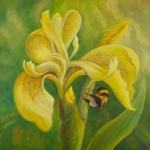 Leer gele bloemen schilderen in olieverf