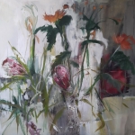 Chrysantemums, eucalyptus & suikerbossie