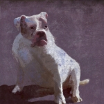 Schilderij van een hond, bulldog schilderij