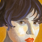 Close-up portret van een mooie vrouw