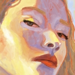 Close-up portret van een mooie vrouw