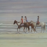paarden op strand normandie 1