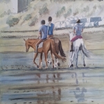 paarden op strand normandie 2