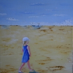 meisje op strand