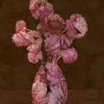 Vaas met roze gerbera's