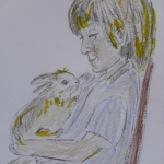 Jongen met konijntje