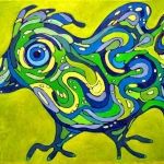 Paradijsvogel Groengeel