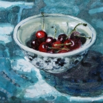 Kreta: schaal met kersen