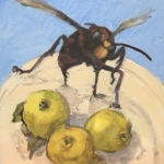 citroenen met insect