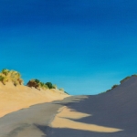 Duinpad met lage winterzon