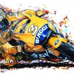 MotoGp Max Biaggi in actie