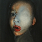 boy with red mouth