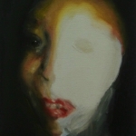 girl with red mouth