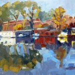 Herfstdag weerspiegeld