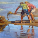 'Fort spitten op het strand'