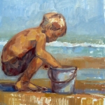 Playing at the beach