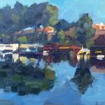 Zomerdag weerspiegeld