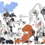 Scary girl and broken pig