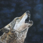 Huilende wolf