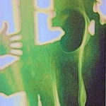 Schaduwbeeld. Selfie