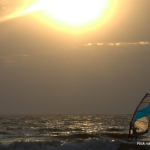 Sunset windsurfen