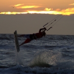 Sunset Kitesurfen