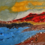 Landschap in olieverf