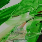 Abstract in groen
