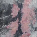 Abstract in roze, zwart en wit