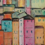 Frans kleurrijk stadsgezicht