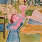 de handen ten hemel geheven