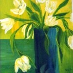 vaas met tulpen