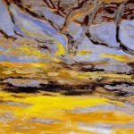 Olijfbomen in de storm.