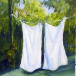 zomerse geur aan het wasgoed