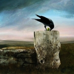 The birds with apple on landscape #51