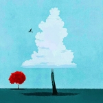 Blood tree and white in nature #59