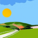 Spring sun landscape #97