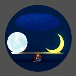 Full moon & Half moon #114