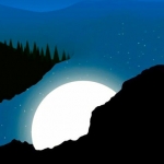 The Big Moon in Landscape #128