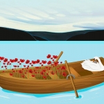 Spring Flowers Boats, & Duck of Landscape #166