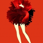 Red fishing lady #178