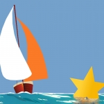 Star beachfront of the summer boat #180