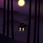 Night Moon Landscape #198