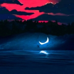 Moon on the lake #156