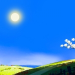 Spring landscape with flower #159