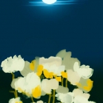 Spring flowers moon of peace #134