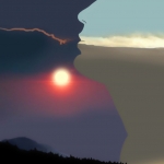 The afternoon and the moon of the night #208