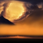 The eyes of the sun in the landscape #221