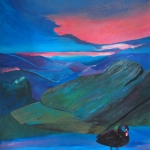 Landscape of the pink sky #87