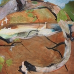 The grape leaves with nature of animals #123